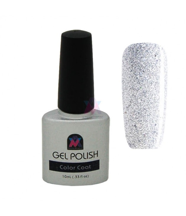 Avn Gellak Gel Polish Shellac Lak Ice Vapor Zilver Glitter 10ml